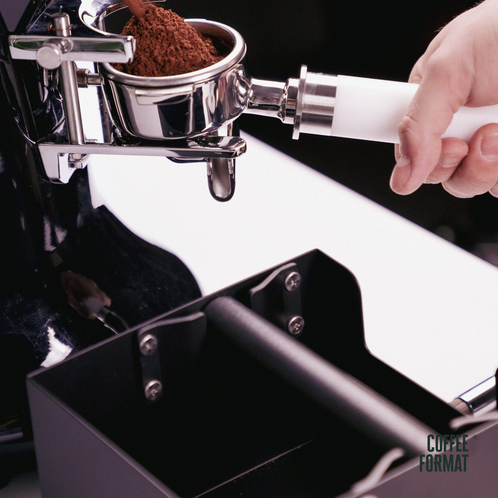 Abklopfbehälter Coffee Format